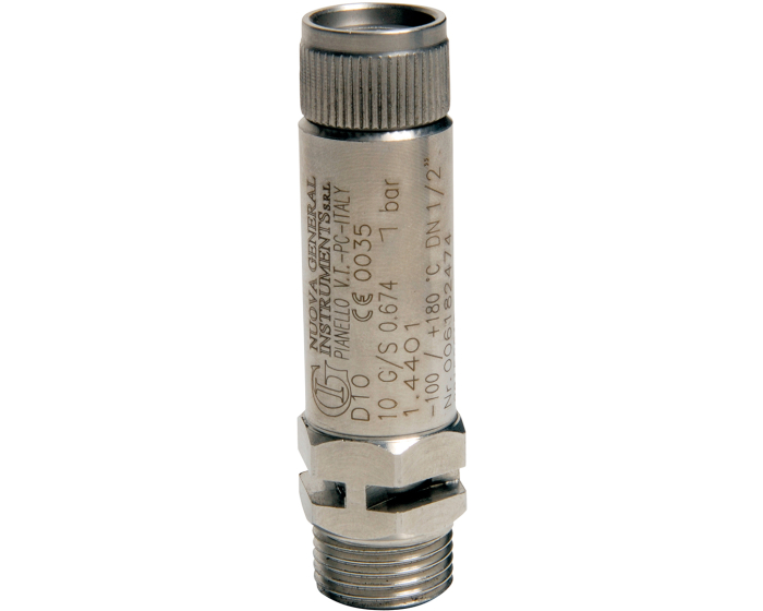 Stainless steel safety valve free outlet 0-12bar